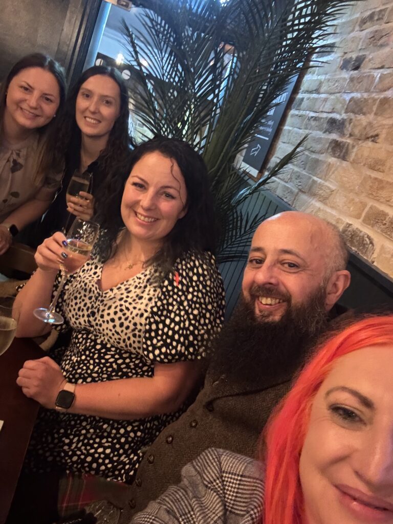 Image of the 5 members of the Monday musing of the wedding team